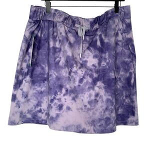 NWT Hilary Radley XL Periwinkle Tie-Dye Stretchy Tie Waist Skirt with Pockets